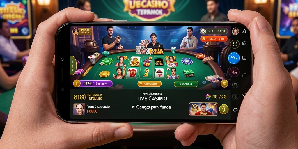 Tampilan gameplay yang menarik dari aplikasi Live Casino 8180.