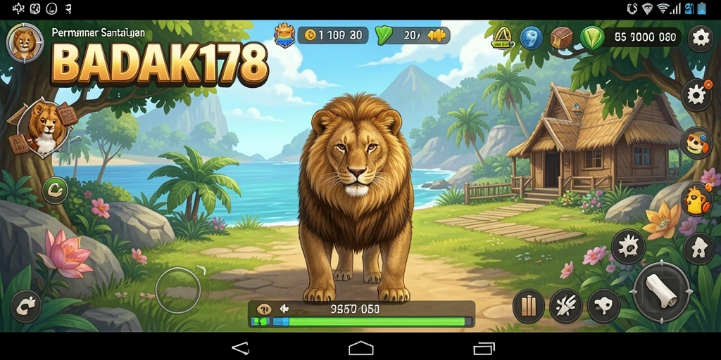 Tampilan gameplay seru dari BADAK178 yang penuh warna.