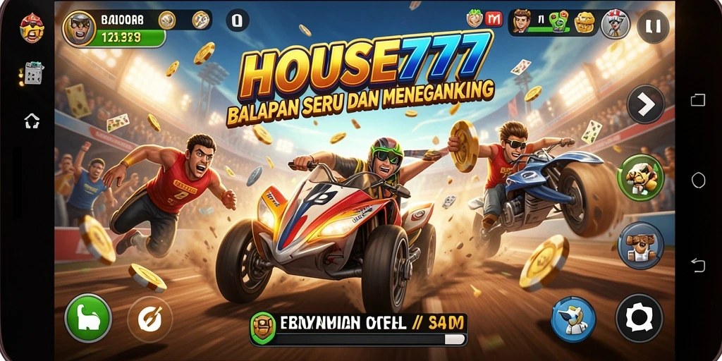 Tampilan permainan HOUSE777 yang memukau dengan balapan mendebarkan.