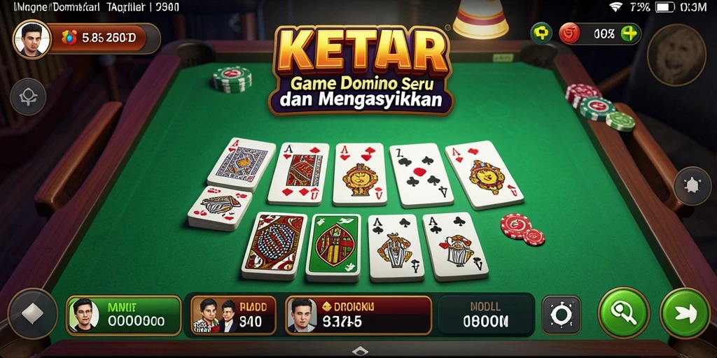 Tampilan gameplay seru KETUA dengan tantangan Domino.