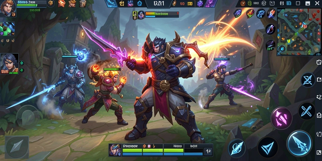 Screenshot gameplay RP62RP menampilkan pertempuran tim yang seru dan strategis.