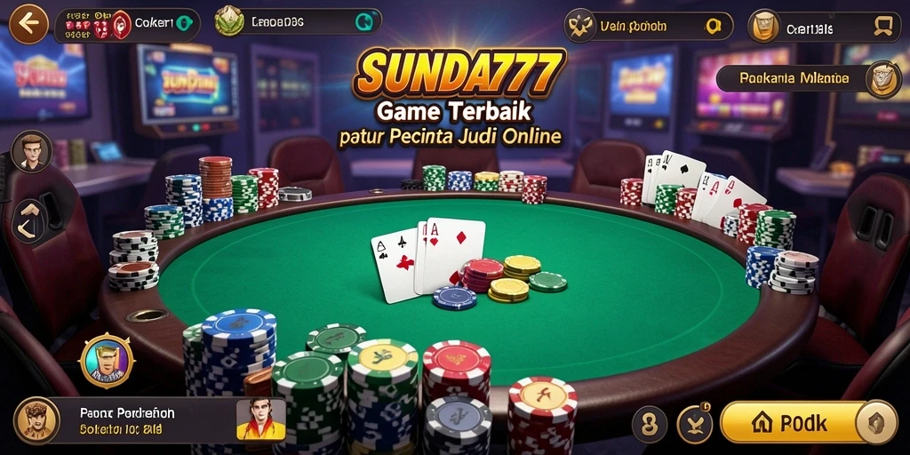 Tangkapan layar SUNDA777 menampilkan pemain sedang asyik bermain Poker.