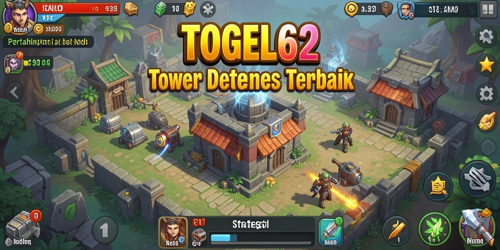 Screenshot utama TOGEL62 menunjukkan aksi seru dalam pertempuran Tower Defense.