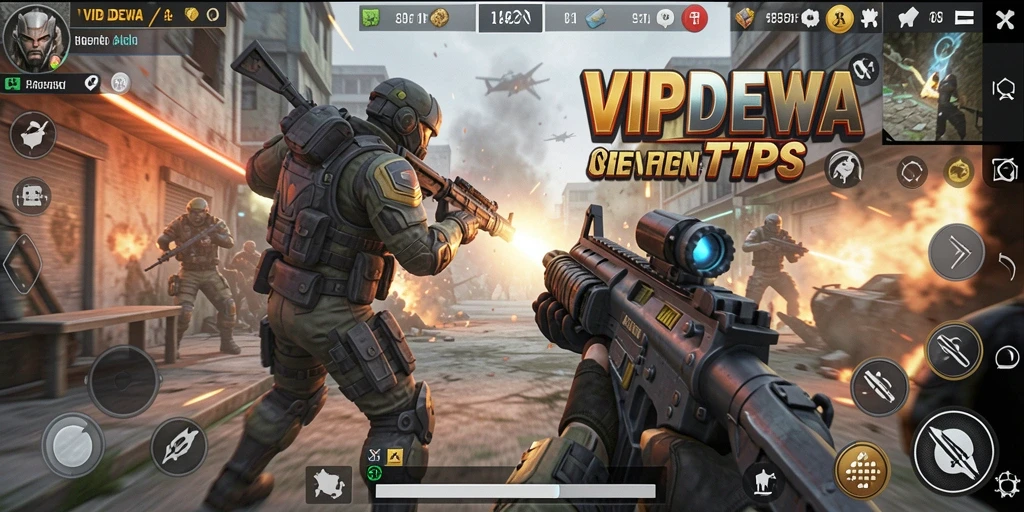 Tampilan aksi intens dalam gameplay TPS VIPDEWA.