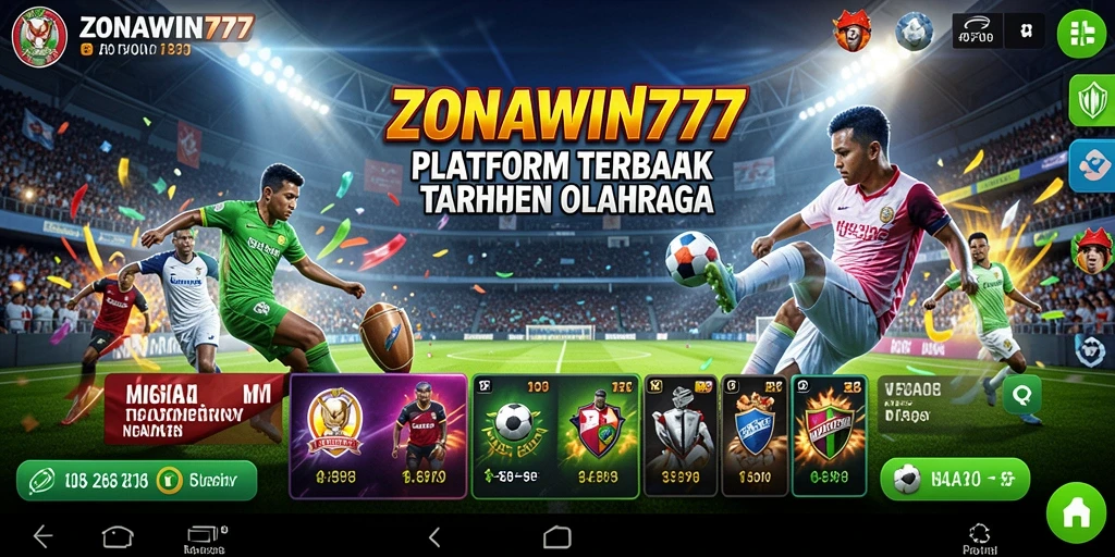 Tampilan screenshot ZONAWIN777 menunjukkan fitur taruhan olahraga yang menarik.